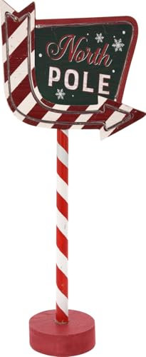 LED Light Up North Pole Sign Battery Operated Outdoor Xmas Christmas Decoration