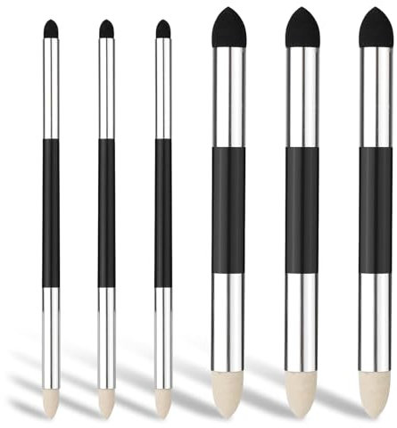 6pcs Artist Blending Sponge Pen, 2 Sizes Double-Headed Washable Pastel Blending Stump Pencil, Sketch Brush Rubbing Drawing Art Foam Blender Stick, Sponge Brush Blender for Drawing Art School Students