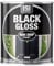 PNJB Non-Drip Black Gloss Paint Tin, Interior & Exterior, Hard-Drying, High Performance, Mess-Free Application, Ideal Use For Wood, Metal, And Concrete, 300ML (1PCS)