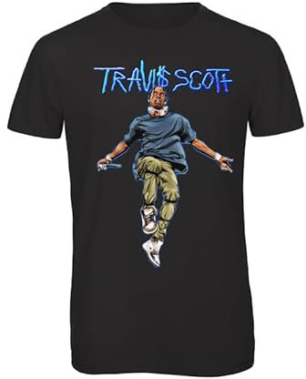 Bughyprint Tshirt Maglia Maglietta Uomo Donna Bambino Moda Outfit Rap Rapper Travis Scott 3, M