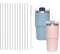 YELYTR Lot de 6 pailles pour Stanley Cup, transparentes, avec brosse de nettoyage, accessoires de pailles réutilisables, sans BPA, compatibles avec les tasses de 35 et 50 ml