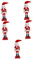 Cabilock 5 Pièces Casse Noisette Decoration Noel Christmas Figurine de noël Casse-Noisette Pop up Sapin de Noel décor Casse-Noisette Figure du père noël Casse-Noisette Bois