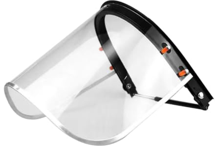 CHILDWEET Spritzschutz für Schleifmaschine, Klare Schleifmaske für Bauhelm | Transparente PVC Ausführung, Aluminiumlegierung im Aufbau, Schutzabdeckung Enthalten Zufällige Farbe