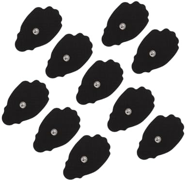 Massage Pads, Schwarz, Stoff, mit Komfort Textilrückseite | Physiotherapie Zubehör, Flexibel für Gelenke, Latexfrei, Sanfte Körpermassage, 10 Stück-pack