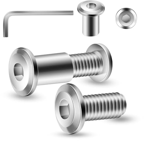 20 Stück Verbindungsschrauben M5 x 18mm Möbelverbinder Schrankverbinder | Hülsenschrauben, Möbelschrauben für Möbeln, Schränken (20 x Möbelschrauben, 20 x Hülsenmutter, 1 x Innensechskantschlüssel)