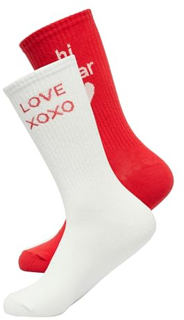 COMMA 2er Pack Socken mit Schriftzug | Valentine's Day