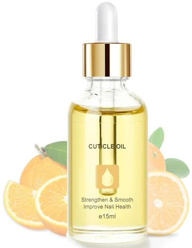 Nail Cuticle Oil, 15ml with Organic Jojoba & Vitamin E - Strengthens & Repairs Nails, Moisturizes Dry Cuticles, Prevents Hangnails, Fast Absorbing Dropper