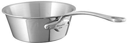 Mauviel M'Cook 5223.2 Sauté Pan - Straight and Wide Rim - Cast Stainless Steel - 20 cm Diameter