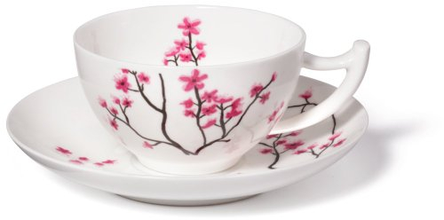 Teetasse und Unterteller Cherry Blossom - TeaLogic