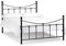 Julian Bowen Rebecca Double Bed, Metal, Black