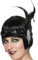 NET TOYS Charleston Stirnband schwarz 20er 30er Jahre Haarband Kopfband Kopfschmuck Accessoires Kostüm Zubehör