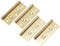 Merriway BH01124 63 mm Galvanisch vermessingt Bündige Scharniere, Weiß, 4 Stück