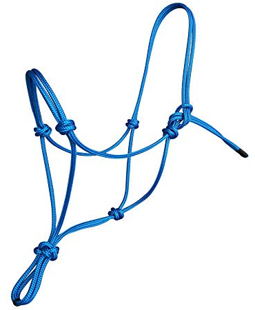 Hunters Saddlery Knotenhalfter Pferd Natural Horsemanship Bodenarbeit | Pony Cob Full Vollblut Warmblut Kaltblut - Mini Shetty Fohlen - weiches Trainingshalfter, 2 Knoten