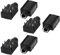 sourcing map 6.35mm Stereo Socket Headphones Jack, 1/4 Inch 9 Pins PCB Panel Mount Adapter, 6 Pcs 9P Audio Connectors for DIY Replacement AV Car Audio MP3 Player, Black