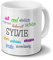 Tasse mit Namen Sylvie - Motiv Positive Eigenschaften - Namenstasse, Kaffeebecher, Mug, Becher, Kaffeetasse - Farbe Weiß