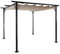 Pergola HWC-C42, Garten Pavillon, stabiles 6cm-Gestell + Schiebedach - 3,5x3,5m Creme