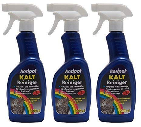 3x 500ml karipol KALT Reiniger, Motorreiniger, Kaltreiniger, Fettlöser, Kfz