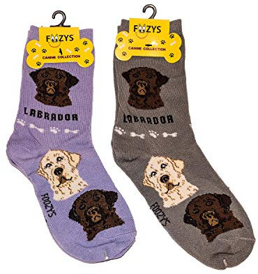 Foozys Unisex Crew Socken | Hunde-/Hundesammlung | Labrador