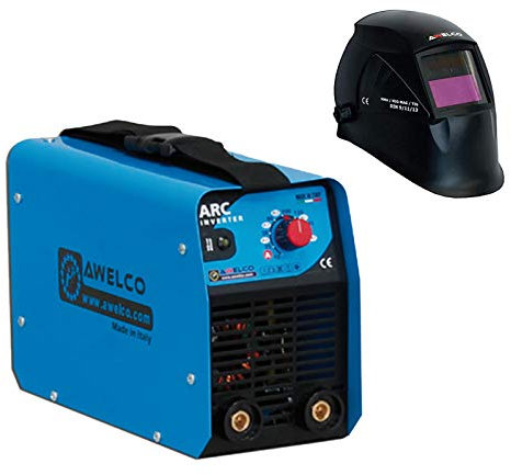 AWELCO SALDATRICE INVERTER 160 A AMP mod. ARC 180 + CASCO ELMETTO DI PROTEZIONE