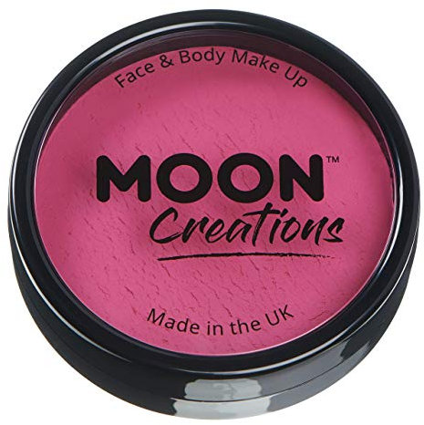 Moon Creations Maquillage professionnel visage et corps | Moules à gâteaux professionnels avec peinture colorée pour maquillage | pour enfants, adultes, festival, Halloween, rose foncé, 36 g