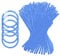 UV FLOOR - Lot De 100 Bracelets Fluo Lumineux + 100 Connecteurs - Qualité Premium - Accessoire Lumineux - Fluorescent - Fête - Déguisement – Bleu Néon