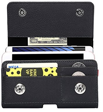 Horizontal Dual Phone Pouch Case - Universal Clip On Holster for iPhone 15/14/13/12 XR 11 Pro Max Samsung Galaxy S23/24 Plus/22 Plus S21/20