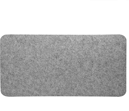 Bewinner Tapis de Souris de Table de Feutres de 68x33cm, Isolation Anti-Statique Anti-poussière Anti-Rayures Tapis de Souris de Jeu de Bureau Pliable Environnemental(Gris Clair)