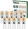 Tailcas G9 LED Light Bulbs 3W, (Equivalent 30W Halogen Bulb) Mini Led Lamp Warm White 360 Degree 300LM 3000K AC/DC 220-240V for Lighting Decor, Chandelier Home (10 Packs)