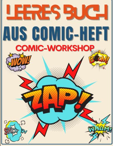 Leeres Buch aus Comic-Heft: Mach deinen eigenen Comic, Manga, Superheld