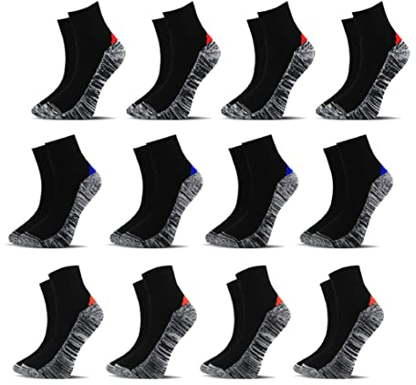 socksberg Arbeitssocken Herren Lang & Kurz (9-12 Paar) | Langlebige & Fusselfreie Anti Schweiß Socken | Work Socken | Warme Arbeitssocken Winter & Sommer | Arbeitsstrümpfe