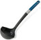 Tasty Soup Ladle with Measurements, Soup Spoon, Soft-Touch Handle with Pouring Tips on Both Sides, for Cooking and Serving Soup, Dimensions, 34 x 10.5 cm, Plastic, Colours, Dark Blue, Black and Grey