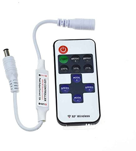Reland Sun DC 5V-24V 12A RGB LED Controller con 11/17/24/44-Key Control Dimmer per 5050 3528 5630 LED Strip Lights (12V-11 chiave-DC testa)