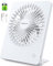 TriPole Tischventilator Leise, 2000mAh Ladefähige USB Ventilatoren Ausführen Bis zu 4-16 Std, 3 Geschwindigkeiten Tragbarer Akkulüfter-30dB, 180°Einstellbar, für Büro, Bibliothek, Reise-Weiß