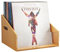 AEEHFENG Vinyl Record Storage Record Crates for Vinyl Album Storage for Vinyl Records Bamboo Record Holder with Handles Great for Record Album Magazine Storage Holds Up to 65 Records