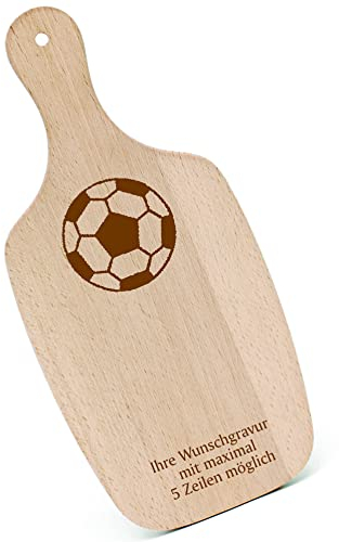 Chopping Board Breakfast Board Engraved Football with Handle 330 x 150 cm Wooden Kitchen Chopping Board