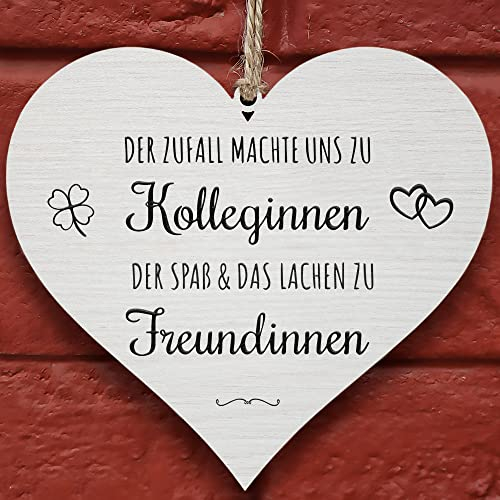 Glitzkind Holzschild Geschenk für Kollegin | Kolleginnen Abschiedsgeschenk Kleinigkeit Danke sagen | Abschiedskarte | für den Schreibtisch
