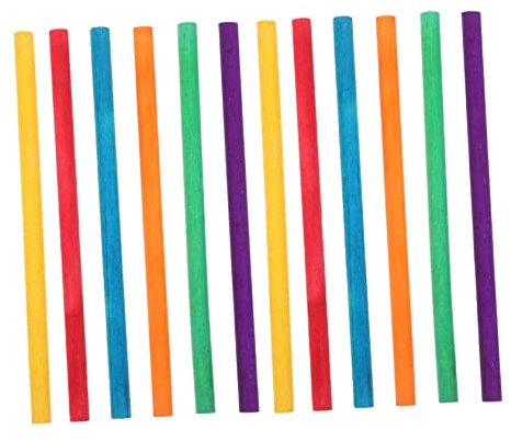 MAGICLULU 500piezas Pzs Palitos De Madera Para Hacer Helados Diy Coloridos Bastones De Madera Redondeados Para Manualidades y Creatividad Infantil