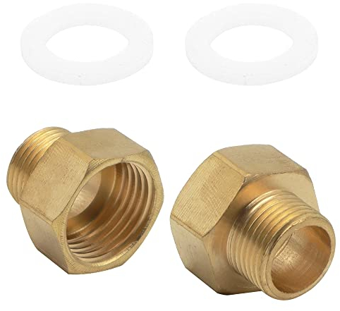 KtbeYTi 2 Pièces Adaptateur Gaz 1/2 vers 3/8, Raccord de Tuyauterie en Laiton pour Cuisinières à gaz, Cuisinières, Réchauds de Camping de Raccords