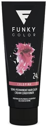 FUNKY COLOR COLD PINK 24, Semipermanent Haarfärbung, Semipermanent Hair color. (28 Farben).