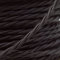 Art Deco Emporium PRE-CUT 10 Meter Length Vintage Styled British Black Coloured Cloth Covered Braided Twist Flex - Electric Cable 3 Core; Electrical Wire 3Amp; Lighting Lead 0.50mm