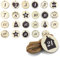 Netuno 24 Stück Adventskalender Anhänger Holz rund mit Loch mit Zahlen 1-24 für Adventskalender Baum Advent Weihnachten Weihnachtsdekoration Holz Deko Nummern Adventskalender-Zahlen Weihnachtsdeko