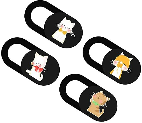 Hemobllo 20pcs Computer Camera Cover Cat Design Laptop Privacy Camera Cover Slide Webcam for Laptop Webcam