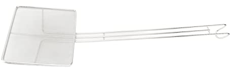 Cuadrado de Acero Inoxidable, Espumadera, Pala para Pasta, Tamiz, Cuadrado, Acero Inoxidable (Malla fina)