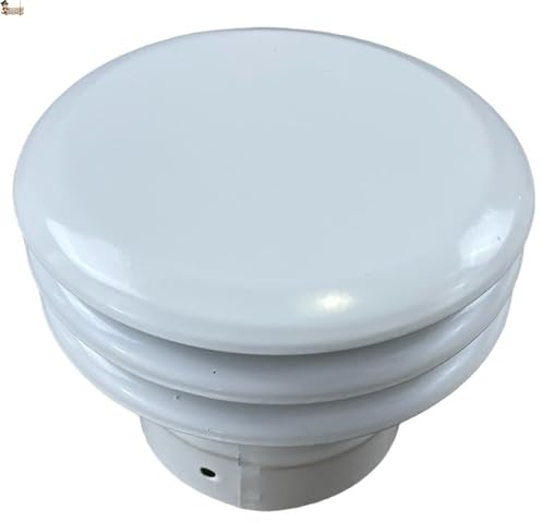 BricoLoco.com Sombrerete deflector antirrevoco Ø 120 mm., caldera, campana extractora o chimenea. Deflector de 3 aros para salida de aire, humos o gases. Chapa lacada en blanco (Ø 120 mm)