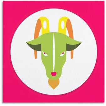 GUOYIN Minimalistischer Stil, 12 Sternbilder, Poster, Steinbock, dekorative Leinwand, Familienschlafzimmer, Kunstwerk, Bild, Gemälde, 70 x 70 cm
