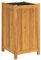 vidaXL Jardinière avec Doublure, Lit Surélevé, Bac à Fleurs, Pot de Plantes, Boîte à Fleurs Jardin Patio Terrasse, 42x42x75 cm Bois Massif d'Acacia