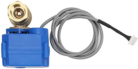 Wasserleck-Alarmsensor mit Ton- und Lichtalarm, AC100–240 V, Schnelles Ventilschließen, für die Sicherheit in der Küche zu Hause (EU-Stecker)