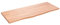 Waschtischplatte Holzbohlen Ideal für Aufsatzwaschbecken, Tischplatte Holzplatte Baumkanten-Platte für Heimwerker, Arbeitsplatten, Hellbraun 100x40x2 cm Massivholz Behandelt