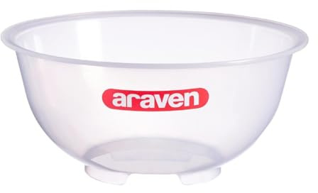 Araven Polypropylene Mixing Bowl Transparent - 7Ltr | Commercial kitchen suitability ensures reliable daily use while resisting stains and food residue buildup over time.