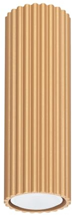 SOLLUX lighting Deckenlampe Deckenleuchte Deckenstrahler Lampe Decke Aluminium 1 Flammig 6,5 x 6,5 x 20 cm Karbon Gold